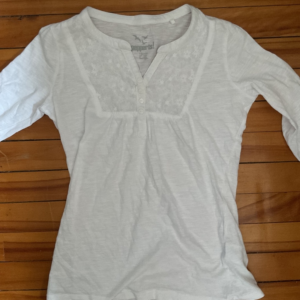 White embroidery blouse